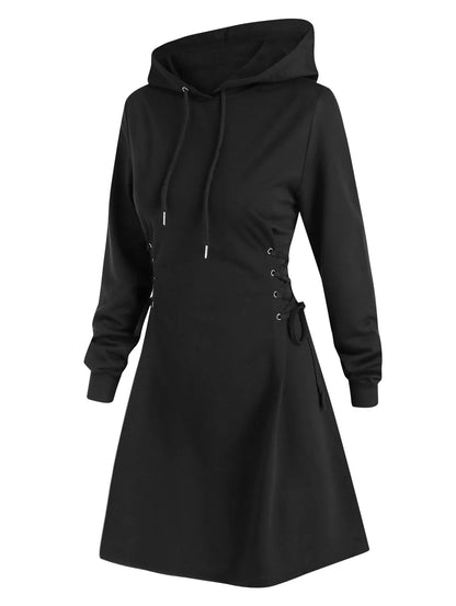 KS | Casual-chic hooded midi dress