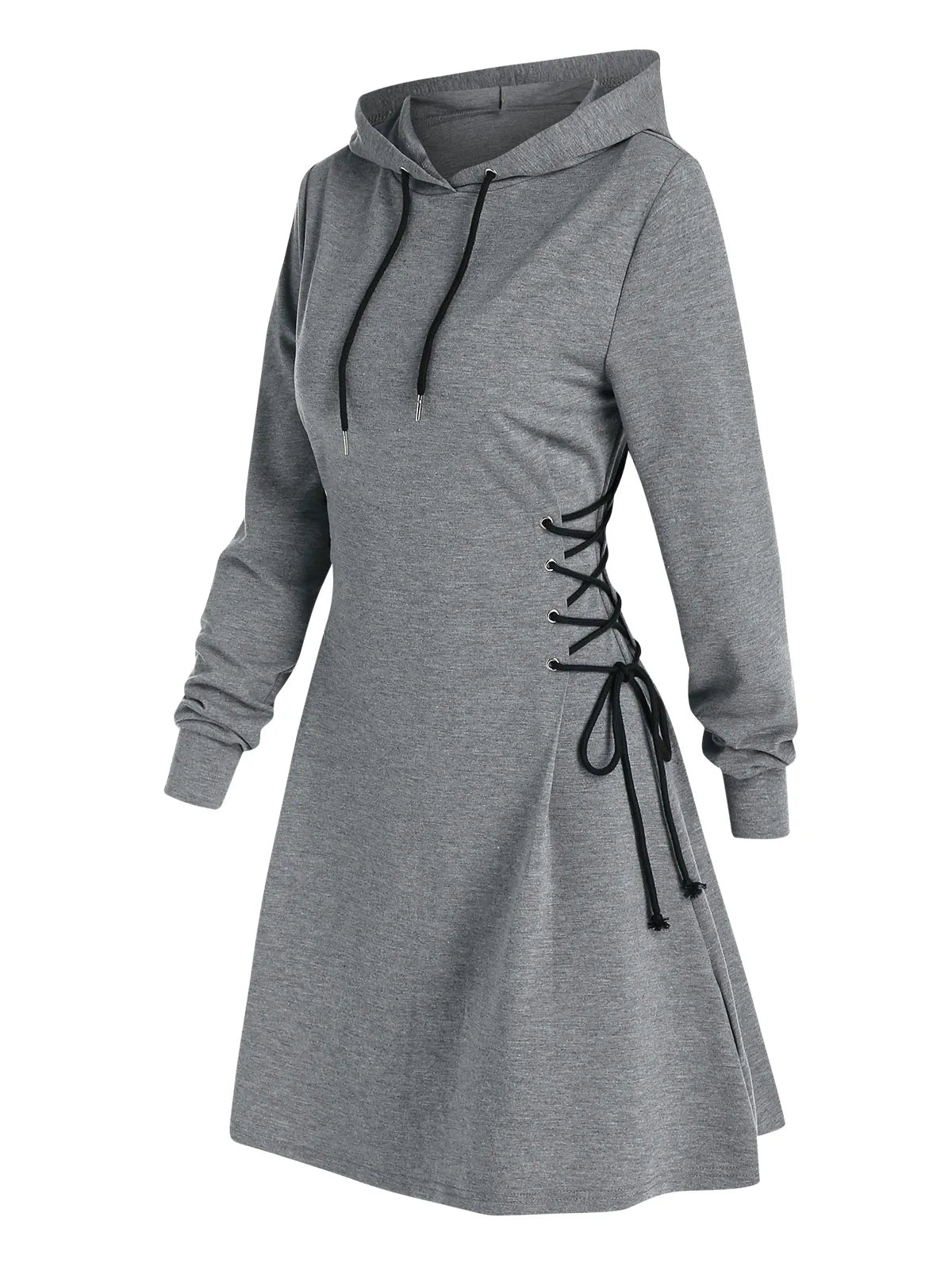KS | Casual-chic hooded midi dress