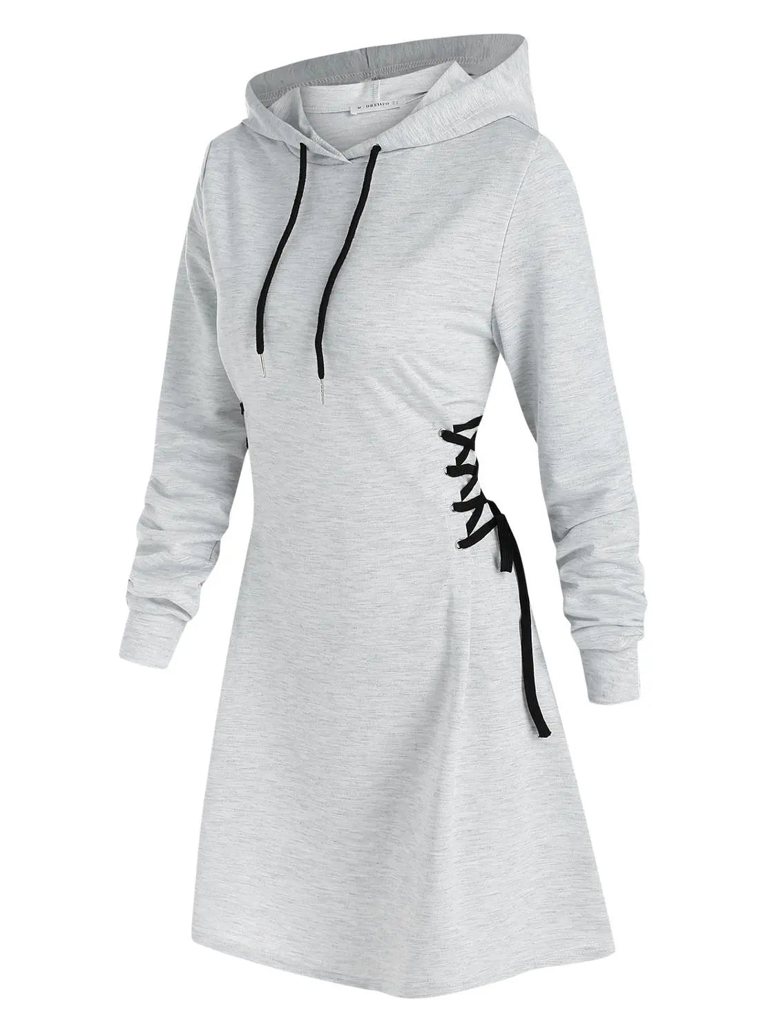 KS | Casual-chic hooded midi dress