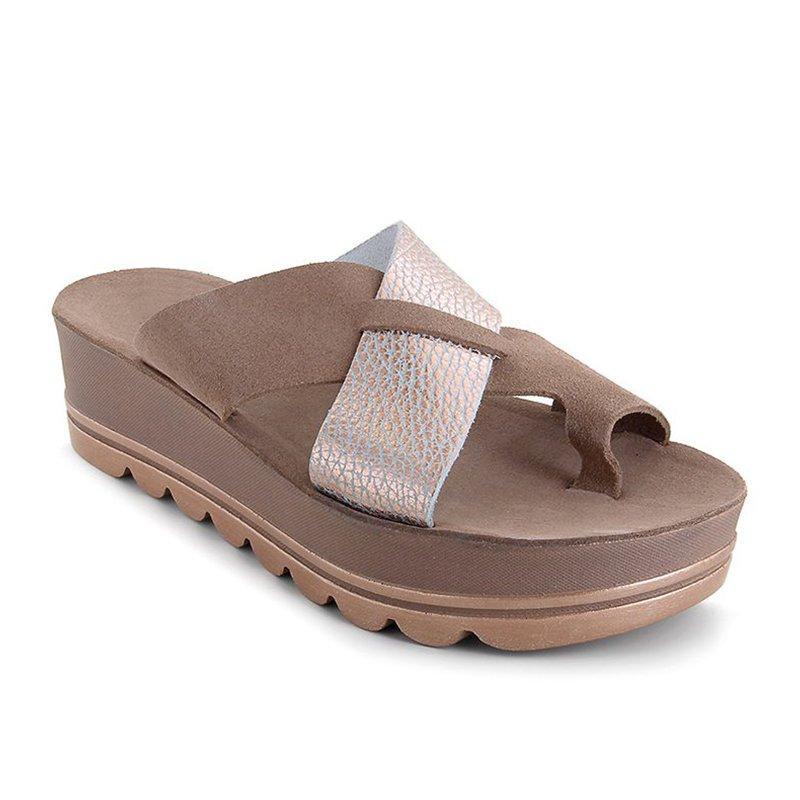 KS | Stylish platform sandals with crossed straps